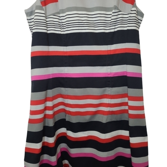 Maggie London Striped A Line Dress Multi Color Size 6 - Picture 6 of 12